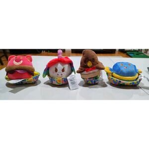 4 Disney Munchlings Plush - Dory, Lotso Slider, Rainbow Unicorn, Wheezy Chocolat